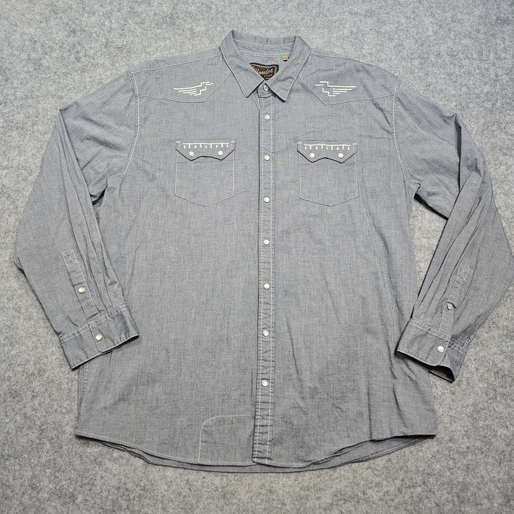 Howler Bros Crosscut Deluxe Snapshirt Mens XXL Western Pearl Snap Pictographs